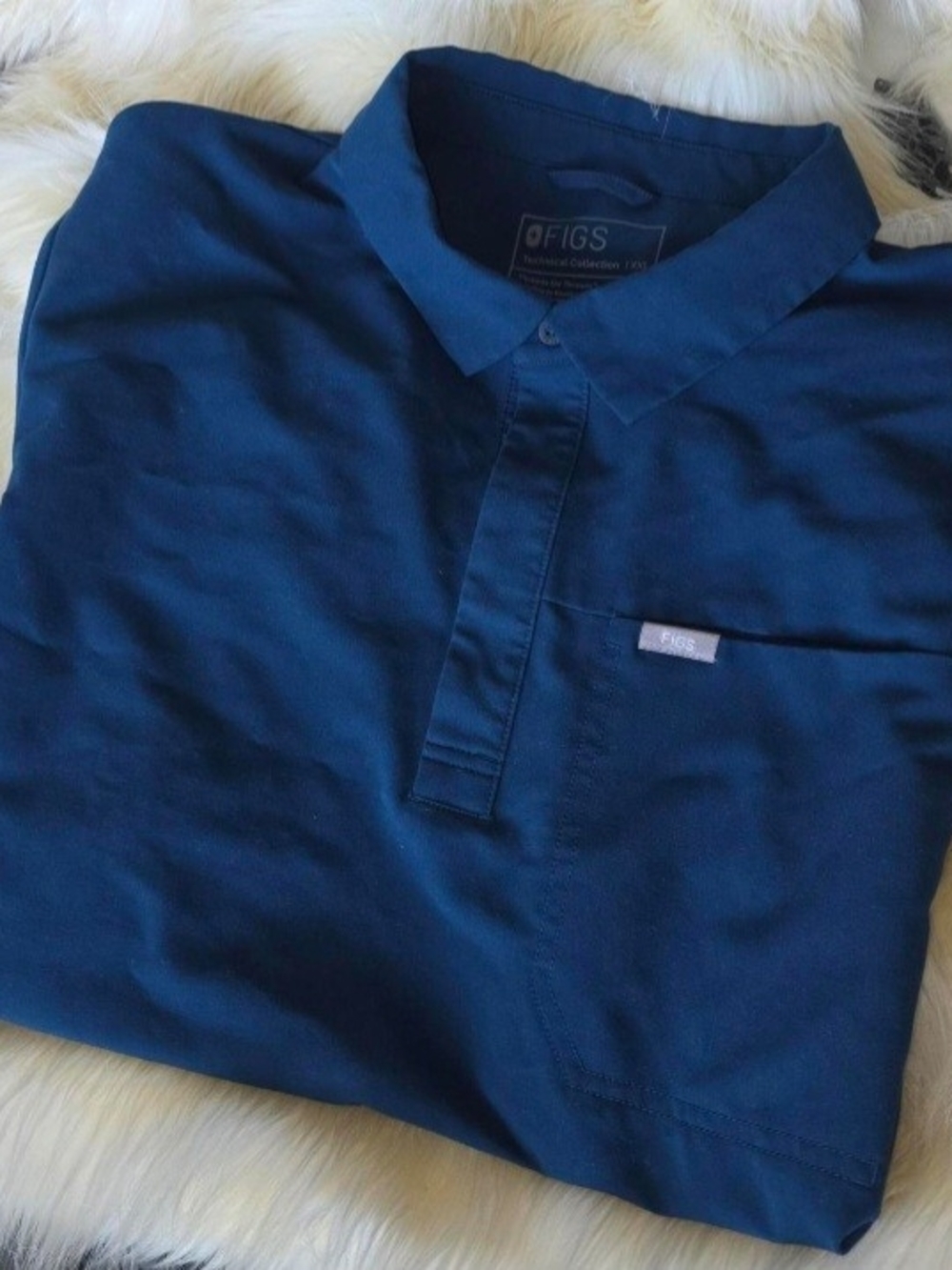 Figs Men's Deep Navy Polo
